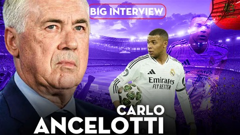 Carlo Ancelotti: ‘Real Madrid cần một trung phong siêu sao như Kylian Mbappe’